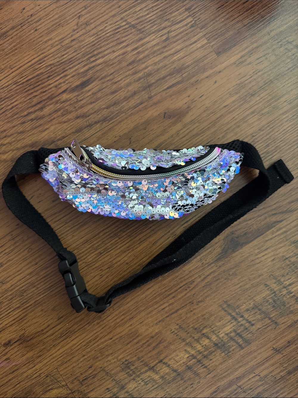 Sequin Fanny Pack Belt Bag - Iridescent Purple 38.B1